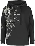 schwarzer Pullover mit Print von Rock Rebel by EMP
