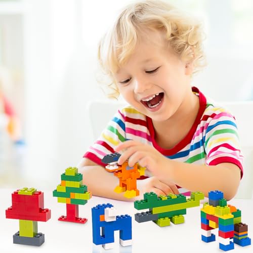 Lekebaby 500 Pieces Classic Building Blocks Creative Bulk Building Bricks Sets, Compatible with All Major Brands, Educational Toy for Boys Girls 6 Years Old and Up - Thumbnail 6