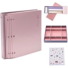 Blue Lake 3-Ring Binder School Offiice Supplies Kit Bundle Plastic Free 22 Piece Binder, Folders, Pencils, Pencil Box Organizer Tray, Gifts for K-12, College Students, and Office