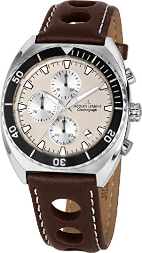 Chronographe Jacques Lemans Retro 200 1-2041D montre quartz homme élégante