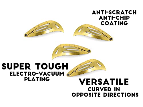 4 Pack - Light Tan Tactical Hair Clips, Multitool Snap Barrettes - Multi-Functional Keychain Metal Multi Tool - Box Cutter, Serrated Edge, Raptor Claw - Anti-Scratch Surface #TOP1