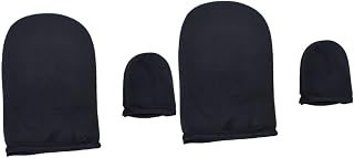 Healeved 4piezas Guantes Sol Aplicador De Maquillaje Guantes De Esponja Para Protector Solar Uso De Aptos Para Spa Color Negro
