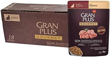 Ração Úmida GranPlus Gourmet Gatos Filhotes Frango 85g - Pack com...