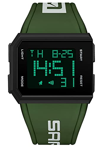 ADSBIAOYE �X�N�G�A �����Y �f�W�^���E�H�b�` �A�E�g�h�A �X�|�[�c ���@�\�r���v LED �h�� �N���m�O���t �d�q�r���v, �O���[��, �r�W�l�X�A���W���[�A�A�E�g�h�A�X�|�[�c�A�ό��A�`���B