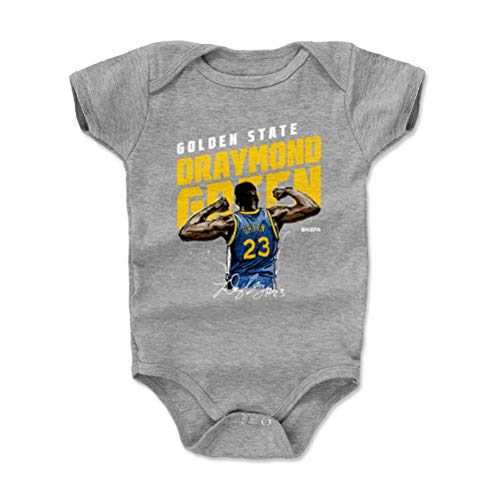 500 LEVEL Draymond Green Baby Infant One Piece Bodysuit (3-6 Months, Heather Gray) - Draymond Green Flex Y WHT