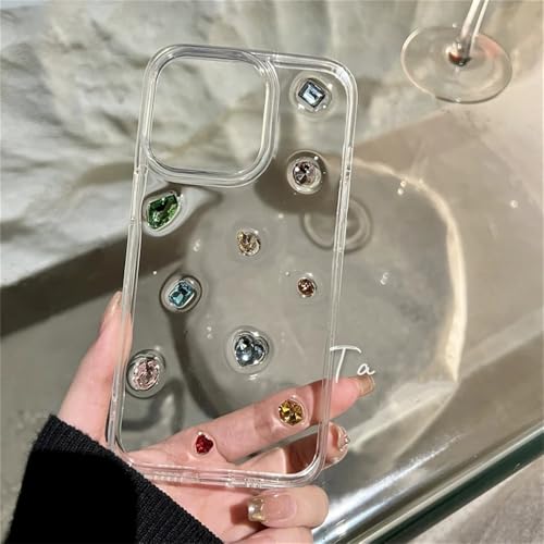 Coque de téléphone transparente pour iPhone 14 Plus et modèles Pro Max en époxy luxe