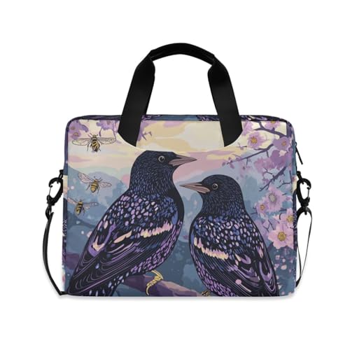Housse ordinateur portable 15,6 motif oiseau étourneau européen anti-rayures