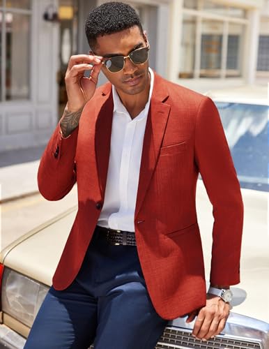 COOFANDY Men's Casual Blazer Slim Fit Lightweight Sport Coat One Button Suit Jacket3