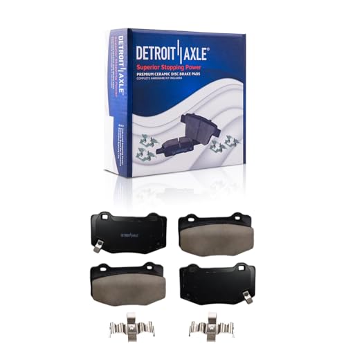 Image of Detroit Axle - Rear Brake Kit for 2016-2019 Cadillac CTS Disc Brake Rotors Ceramic Brakes Pads with Hardware 2017 2018 Replacement : 12.40 inch inch Rotors