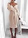 Ninimour Womens Off Shoulder Twisted Waist Tie Sexy Midi Dress M Nude