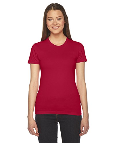American Apparel Ladies' Fine Jersey Short-Sleeve T-Shirt M RED