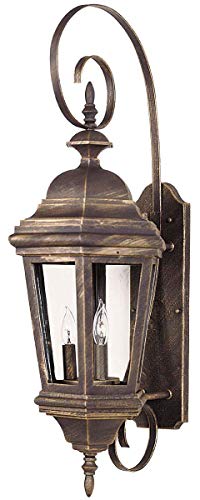 Kenroy Home 16314AP Estate 3 Light Large Wall Lantern,31 Inch Height, 11 Inch Width, 14 Inch Extension with Antique Patina Finish