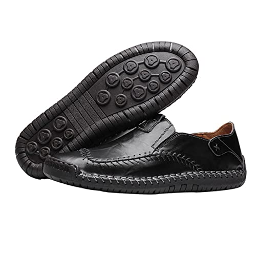 Zapatos de piel de vaca para hombre con diseño negro exclusivo de alta durabilidad