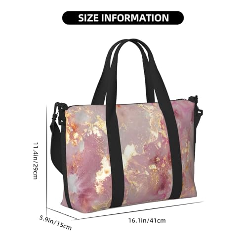 Sac de voyage marbre rose logeable pour éviter la surcharge