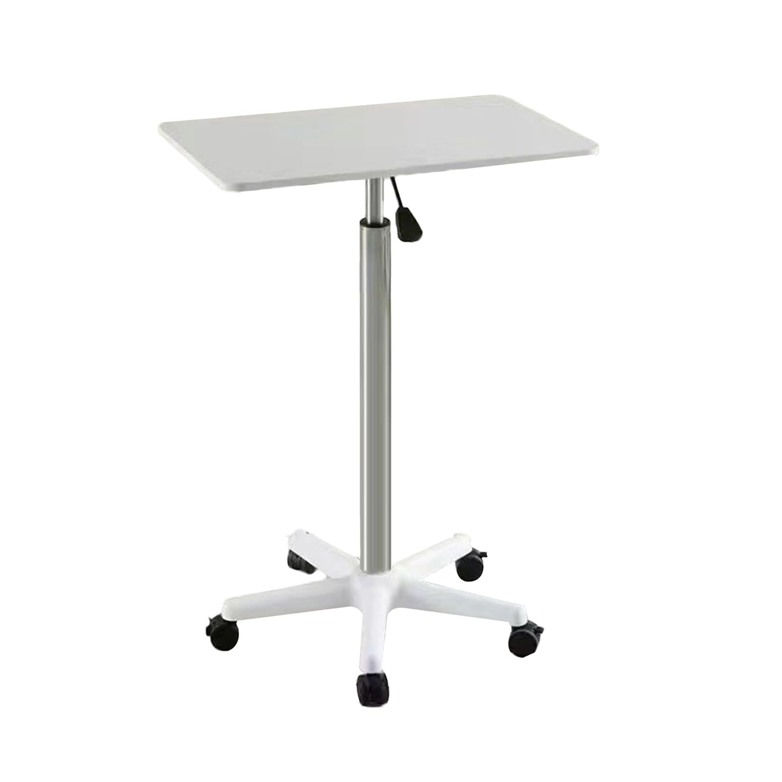 Supporto Pavimento For Laptop,scrivania Computer Portatile Mobile,supporto Regolabile Acciaio Inossidabile Supporto Pavimento,for Ufficio Domestico All'aperto(White,Hight 59-80cm)