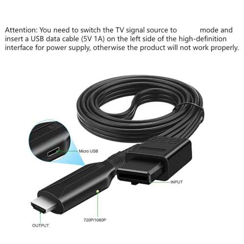 Cryfokt Kabel Adaptera Interfejsu Multimedialnego HD 3 Tryby Wyświetlania Konwerter Wideo HD Przeżyj Stare Gry dla Kabla Adaptera Konsoli do Gier N64