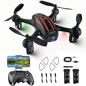 Drones for Kids 8-12, Drone with Camera 1080P for Kids Adults, FPV Drone with 2 Batteries, Mini Drone Gesture Photo, Wifi RC Quadcopter, 3 Speed Mode, 3D Flips, Altitude Hold, Kids Drones for Boys