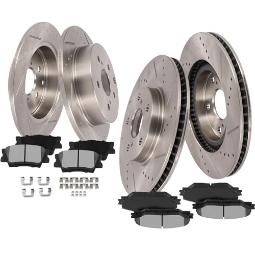 Image of SCITOO Brake Kits Front Rear Brake Rotors Brake Pad:D1211;D1212;31434;31443 | Fit For Toyota For RAV4 2006-2018