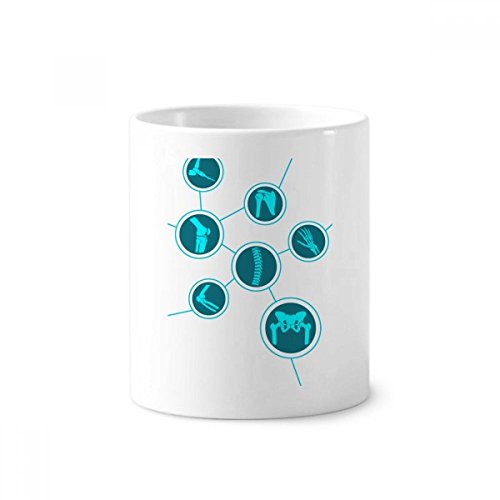 Brosse à dents tasse illustration squelette céramique rangement