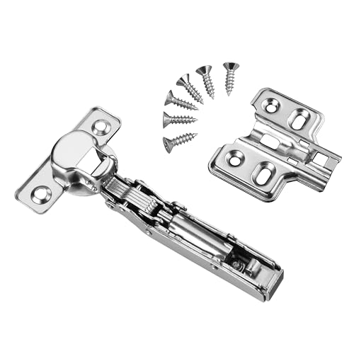 Luokim 2-Pack 26mm Small Cup Full Overlay Soft Close Cabinet Hinges – Concealed Cabinet Hinges with Nickel Finish, Screws and Manual Included, Ideal for Thin Doors by Luokim - Image 4
