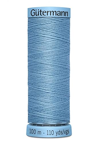 Hilo de Seda Pura Gutermann 100m Azul miniatura 1