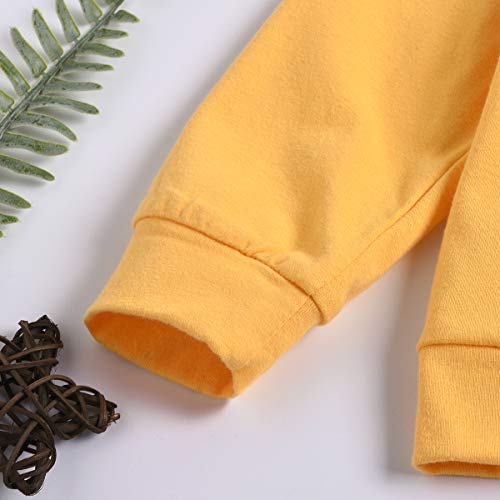 Duanyozu Baby Girl Hoodie Sweatshirt Pullover Sweater Hooded T-Shirts Sweat Pants Fall Winter Outfit Clothes Set (Mommy Is My Bestie Sunflower, 18-24 Months) #TOP4