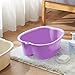 Extra-Large Foot Bath Soak Tub 2-Pack – Durable Massage Basins for Home Relaxation, Fits Large Feet, Non-Slip Base Purple/Purple