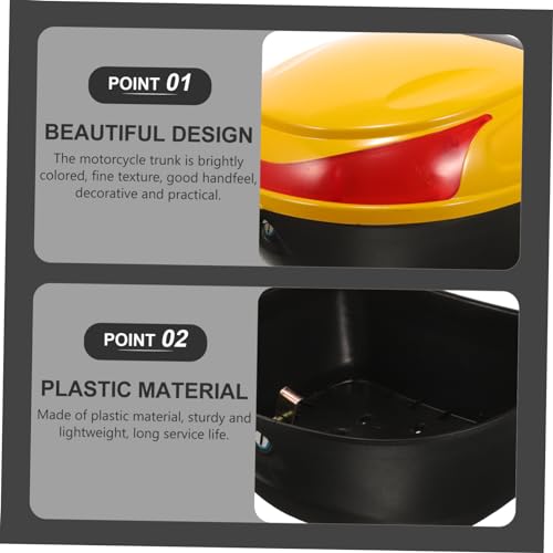 Boîte de rangement arrière pour coffre de scooter Ciieeo top boîtier outils accessoires durable