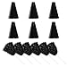 Anderson's Black Pom Poms and Megaphones Set, 12 Pieces, Plastic Megaphones, Sports Fan Gear, Football Game, Cheerleader Accessories, Holidays