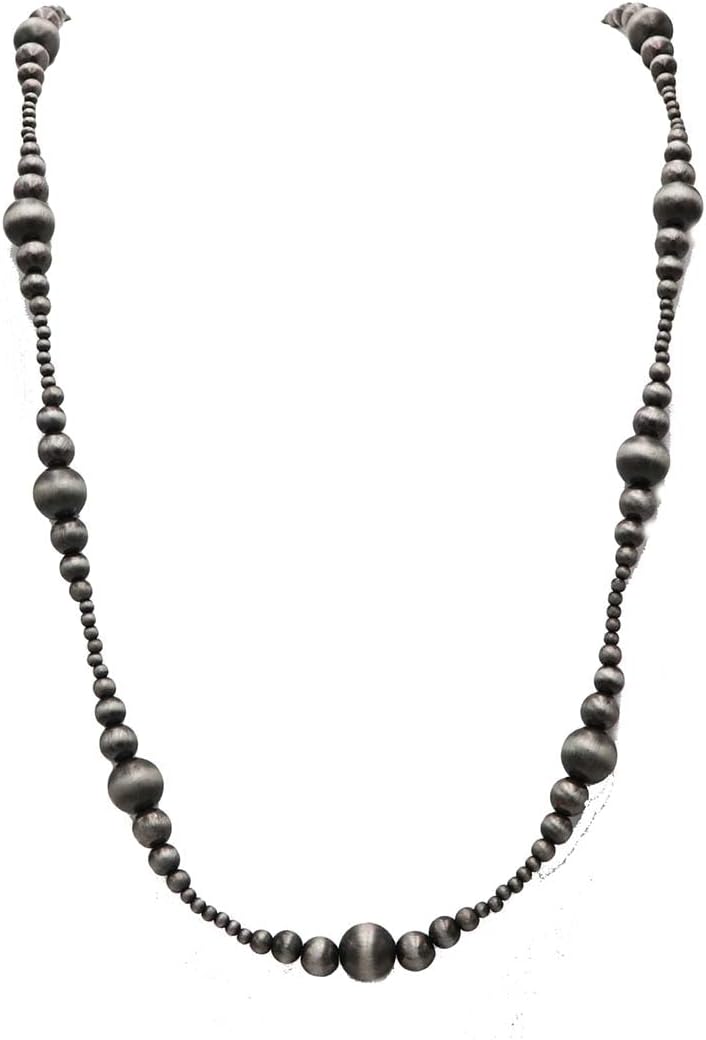 Rosemarie Collections Women's Long Graduating Navajo Pearl Bead Western Strand Necklace, 36"-39