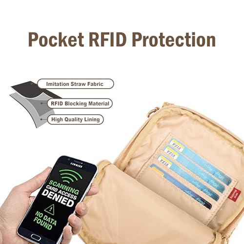 Ambistra Faux Straw RFID Crossbody Bag