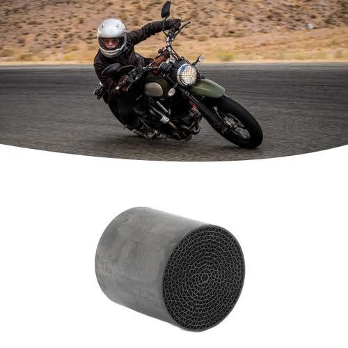 Aramox Auspuffrohrkatalysator, Edelstahl Auspuffrohr-Katalysator, Universal Motorrad Motorrad Katalysator Verbindungsrohr (48 * 50mm)