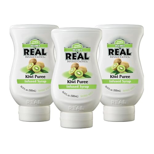 Kiwi Real Infused Exotics Kiwi Puree Infused Syrup (Pack of 3) 16.9 fl oz
