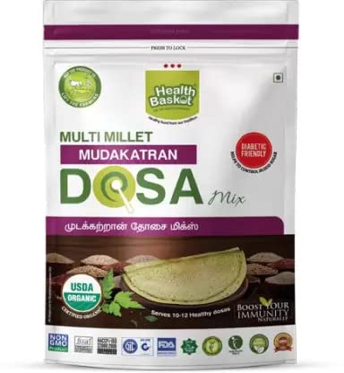 See full amazon price history chart for HEALTH BASKET Multi Millet MUDAKATRAN DOSA MIX-300 Grams HEALTH BASKET Multi Millet MUDAKATRAN DOSA MIX-300 Grams (B0BYJMZYHV) Amazon Price History, Amazon Price Tracker