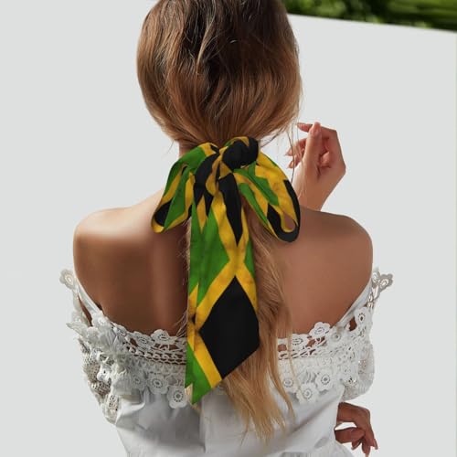 Old Jamaican Flag Prints Women's headscarf satin hair scarf clothing accessories4
