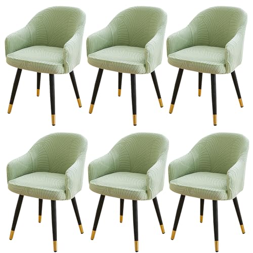 Housse de fauteuil incurvé de qualité supérieure vert lot de 6
