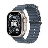 Apple Watch Ultra 3（GPS + Cellularモデル）- 49mmナチュラルチタニウムケースとアンカーブルーオーシャンバンド