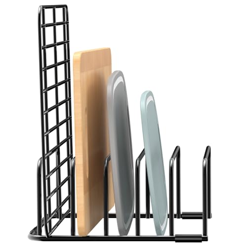 Fikoksol Cutting Board Organizer and Baking Sheet Rack, 1-Pack Black Heavy Duty Metal Cookie Sheet...