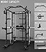 EonfitOmni Eonfit E5 Smith Machine with Vertical Leg Press, Power Cage Squat Rack with LAT-Pull Down Cable Crossover Rotating Arms System Home Gym Equipment All in One (Black, STD)