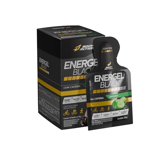 Energel Black 10 Sachês Sabor Limão Bodyaction