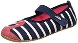  Living Kitzbühel Damen Ballerina Streifen & Flamingo Hausschuhe, Blau (Marine 570), 37 EU