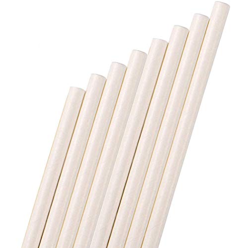 350-Pack Unwrapped Biodegradable Paper Straws - Drinking Straws Bulk,Strong Enough for Both Hot