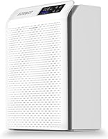 Air Purifiers for Home Large Room Up to 1,996 Ft², EOEBOT Air Purifier for Home Pets with Washable Filter, Quiet Sleep Mode, Air Quality Monitor, Air Purifier for Bedroom, Pet Hair, Dust, Smoke, White