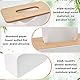 UHETLET Kosmetiktücher Box Holz Tücherbox mit Deckel aus Bambus Taschentücher Box 26x13x9cm Tücherbox Weiß Nachfüllbar Taschentuchbox Quadratisch Tissue Boxen Taschentuchspender für Handelsübliche