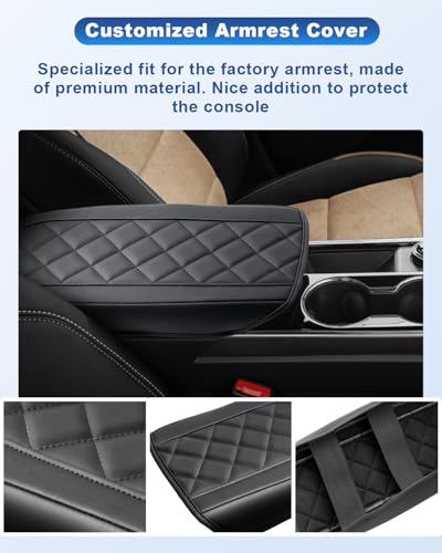 Image of CDEFG for 2025 2026 Chevy Equinox Center Console Cover for 2025 2026 Chevrolet Equinox (LT /RS /ACTIV) Accessories Arm Rest Cover Equinox 2025 2026 Armrest Cover Cushion Pad