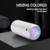 Ortizan Portable Bluetooth Speaker: IPX7 Waterproof, 24W Loud Sound, Deep Bass, Bluetooth 5.3, LED Lights, Wireless Stereo Pairing, 30H Playtime, for Home/Outdoor/Party/Beach, Birthday Gift (White)
