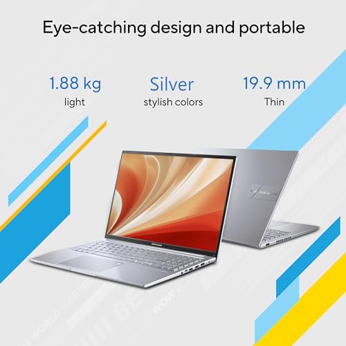 ASUS-Vivobook-16-FHD-1920-x-1200-60Hz-300nits-Core-i5-12500H-16GB-RAM512GB-SSDIntel-Iris-X-GraphicsWin-11Office-HomeFingerprint42WHr-BatteryTransparent-Silver188kg-X1605ZAC-MB541WS
