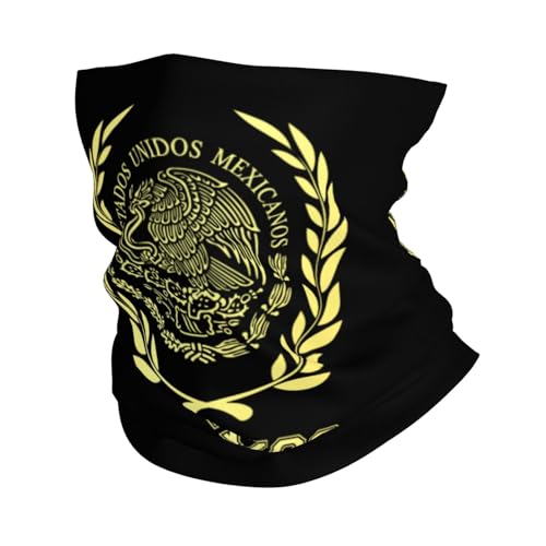 Mexico Mexican Mex Flag Logo Tree Neck Gaiter Face Mask for Men Women UV Protection Seamless Face Shield Cool Breathable Cycling Riding Running Headbands Bandana