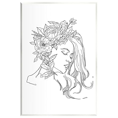 Stupell Industries Woman Face Wall Art Cover