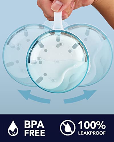 Denture Case, Definitely No-Leak Denture Bath Box For Traveling Perfectly, Denture Cup With Strainer & Magnetic Mirror, Completely Clean Care For Retainer, Mouth Guard, & Denture #TOP2